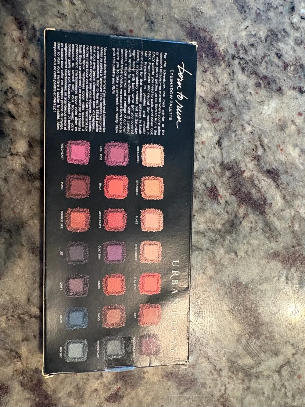 Urban Decay Born to Run Eyeshadow Palette - Black with Multicolor Logo